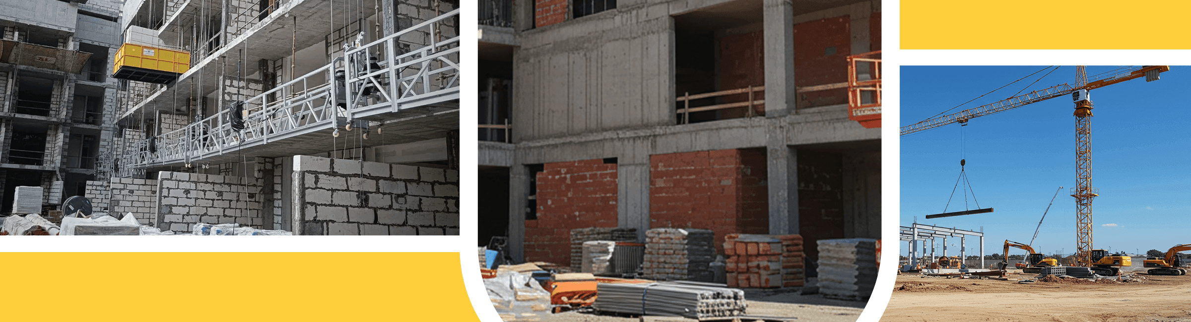Al Wisam Trading construction machinery and equipment displayed at its Sharjah facility
