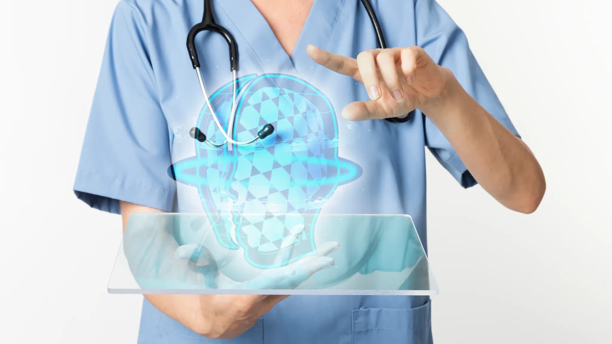 A clinician reviewing digital health information with a patient