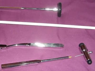Neurological examination tools including a reflex hammer