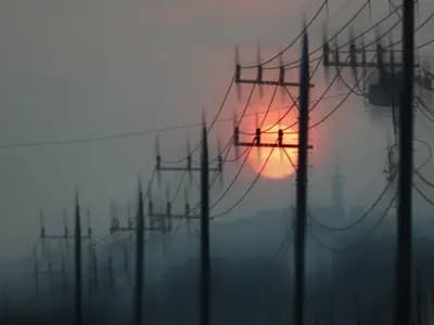 A modern electricity grid supplying a city and large data facilities