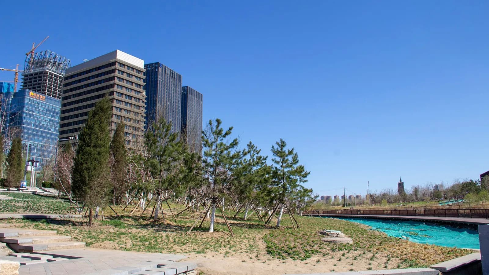 The Canal Business District in Tongzhou on the eastern edge of Beijing, the district where the underpass restaurant was built