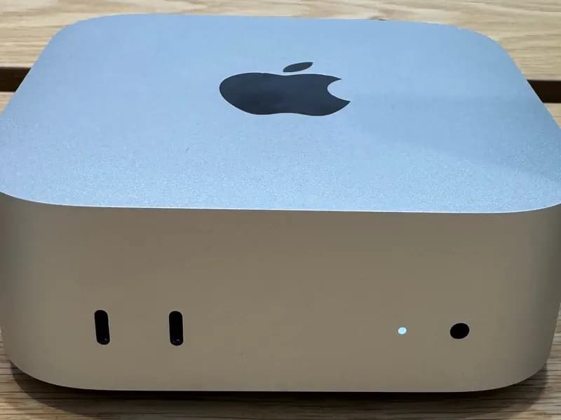 An Apple Mac mini, the small desktop computer now being bought in bulk to train agents that operate a screen