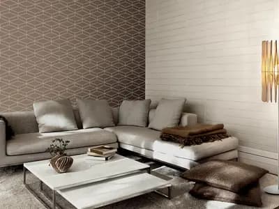 warm minimalism living room wood