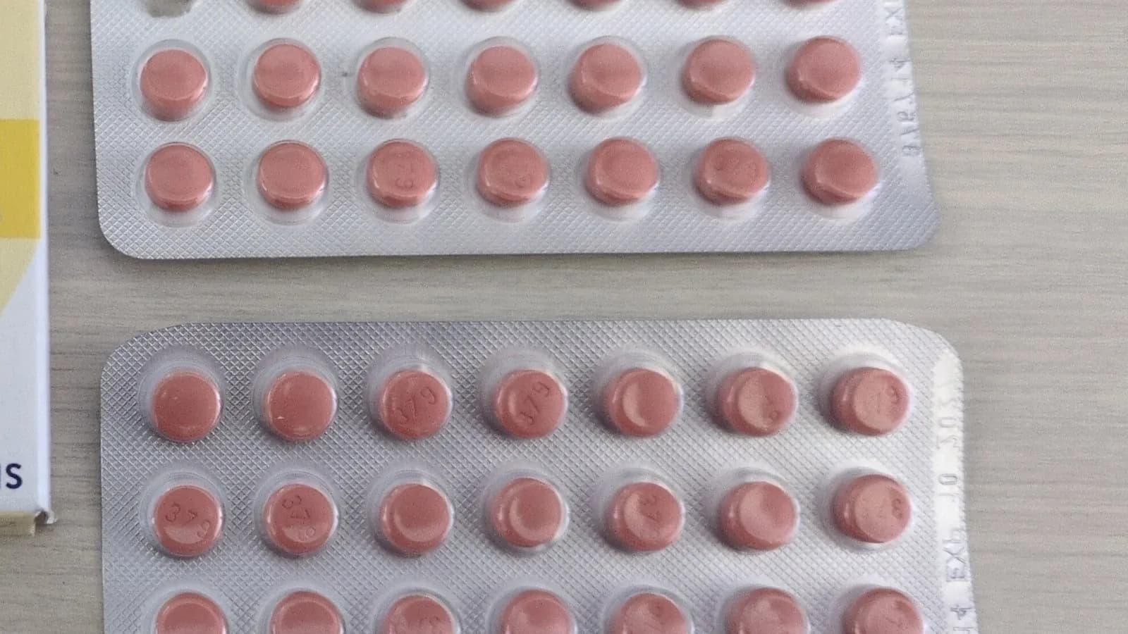A blister pack of estradiol tablets, one form of estrogen-only hormone therapy