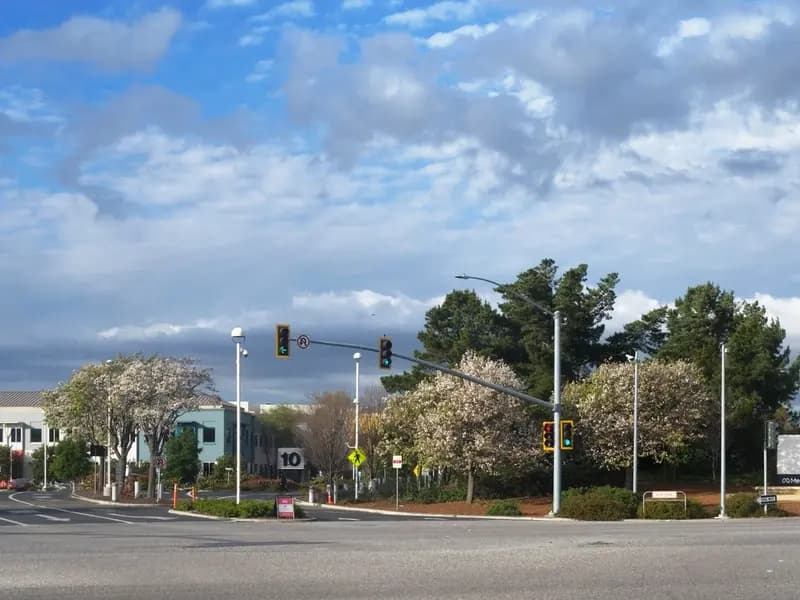 Meta Platforms' headquarters at 1 Hacker Way in Menlo Park, California, where Connect news originates, photographed in March 2022