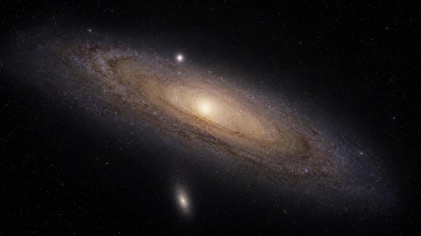 The Andromeda Galaxy observed in rich detail as its rate of star formation declines