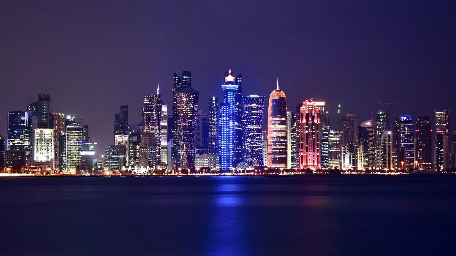 The Doha skyline in Qatar, illustrative of the government mediating the Hormuz talks and not the New York meeting itself, photographed in January 2020