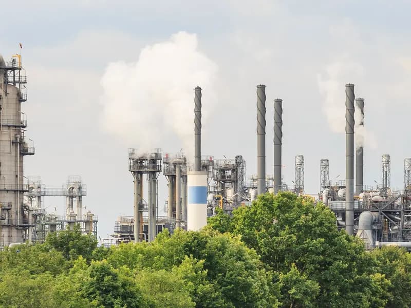 A LyondellBasell chemical plant in Wesseling, Germany, illustrative of the European chemicals industry BASF and Evonik compete in, photographed in June 2014