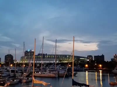 Soldier Field in Chicago, home of the Bears, photographed in August 2014 and not on the night of this game