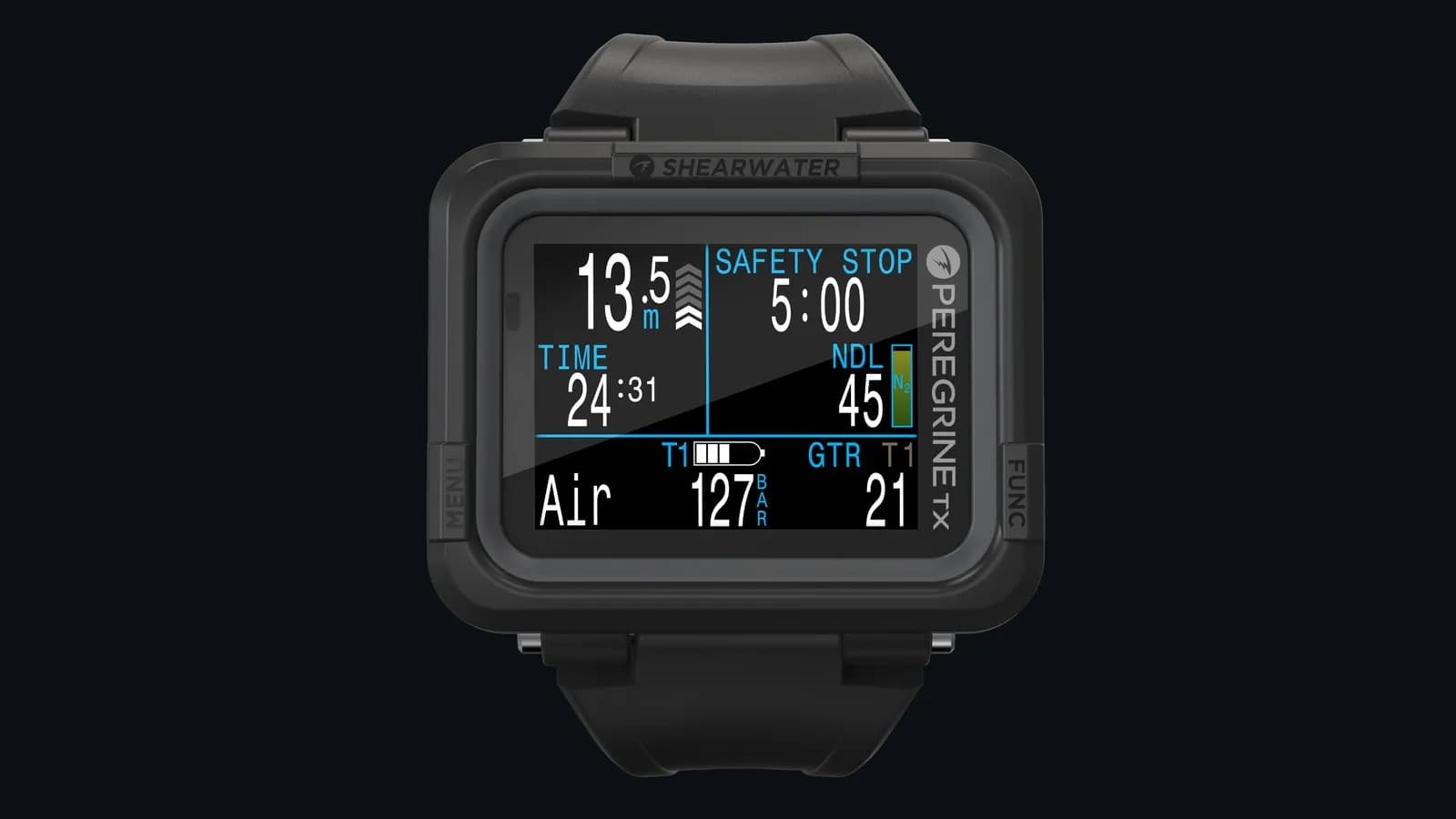 The Shearwater Peregrine TX dive computer