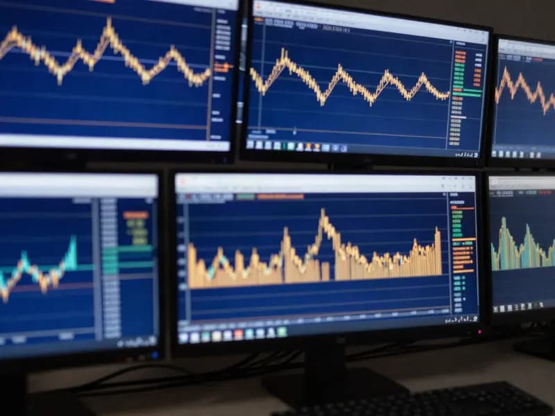 Cryptocurrency price charts on a dark trading screen