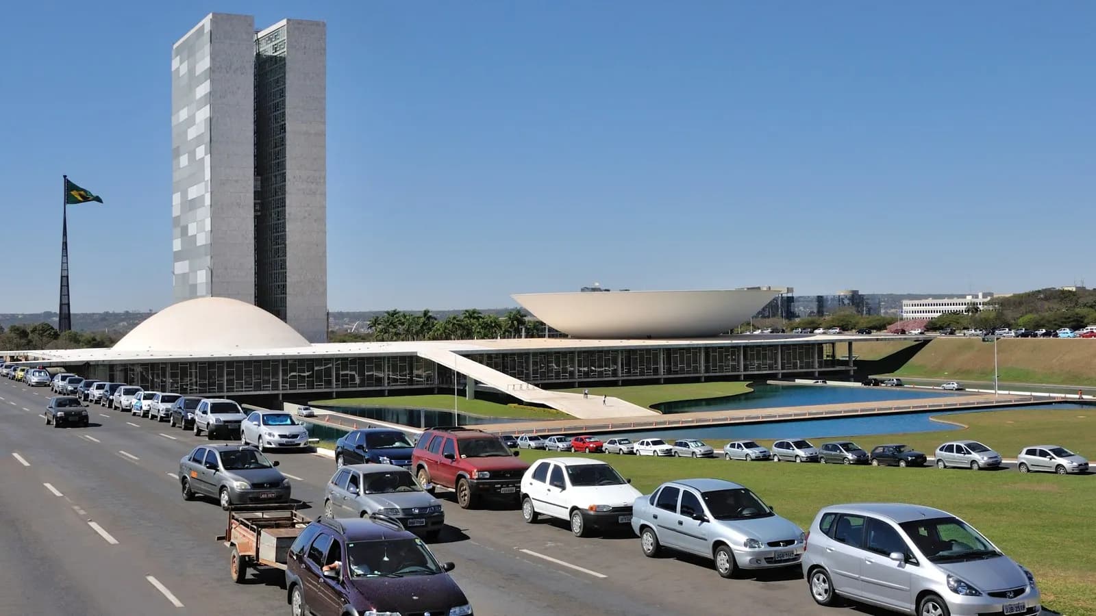 The National Congress building in Brasilia, where the Senate and Chamber of Deputies that Brazilians also voted for on Sunday sit, photographed in October 2009