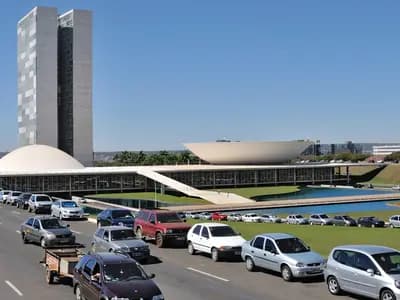 The National Congress building in Brasilia, where the Senate and Chamber of Deputies that Brazilians also voted for on Sunday sit, photographed in October 2009