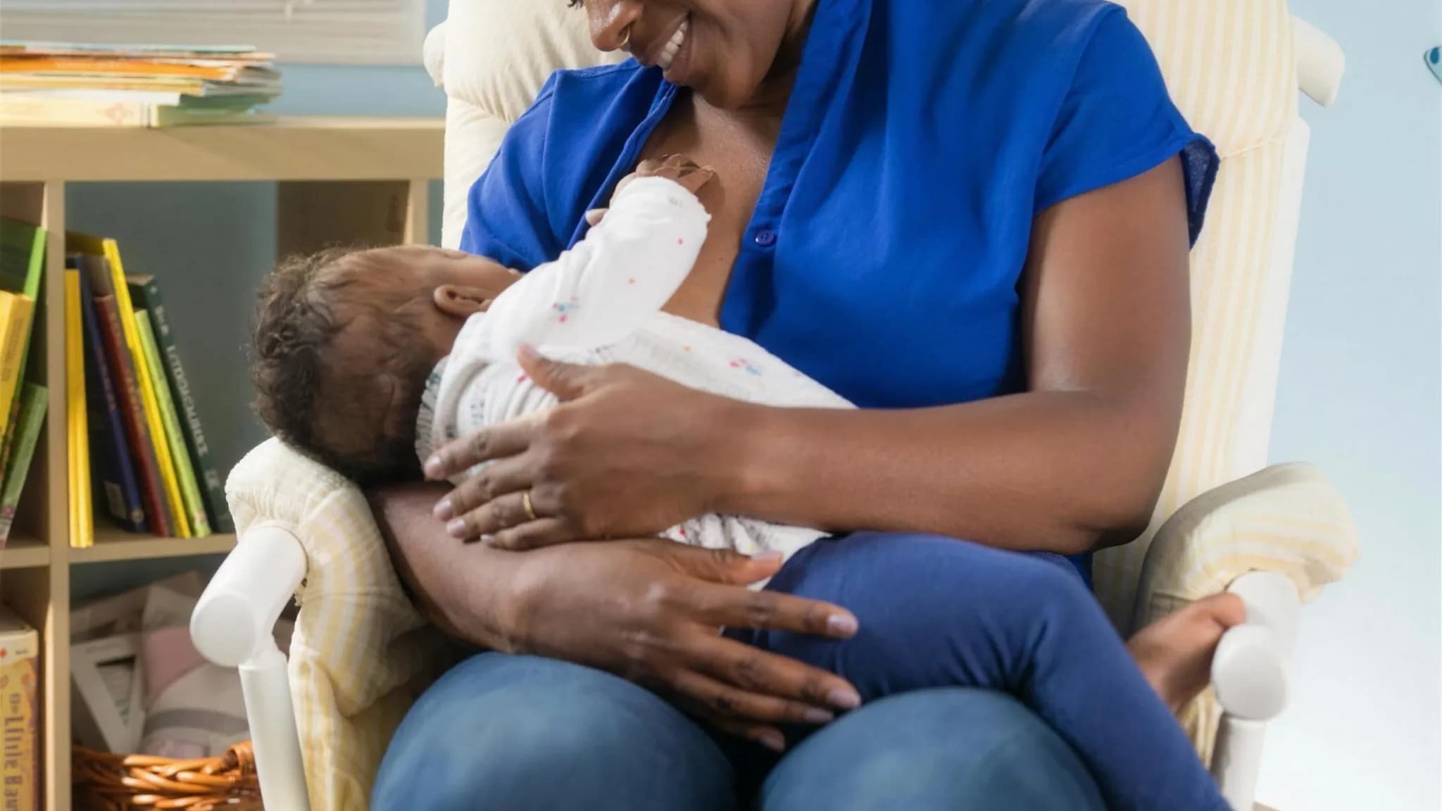 A parent receiving calm support while caring for an infant