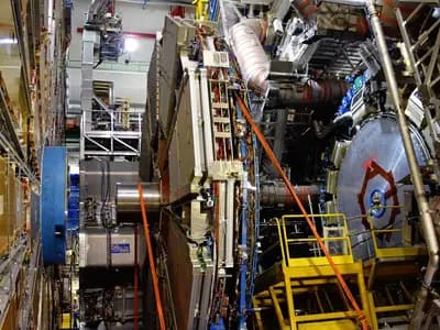 The ATLAS detector at CERN's Large Hadron Collider, illustrative of the machine now being partly dismantled for its High-Luminosity upgrade, photographed in September 2019