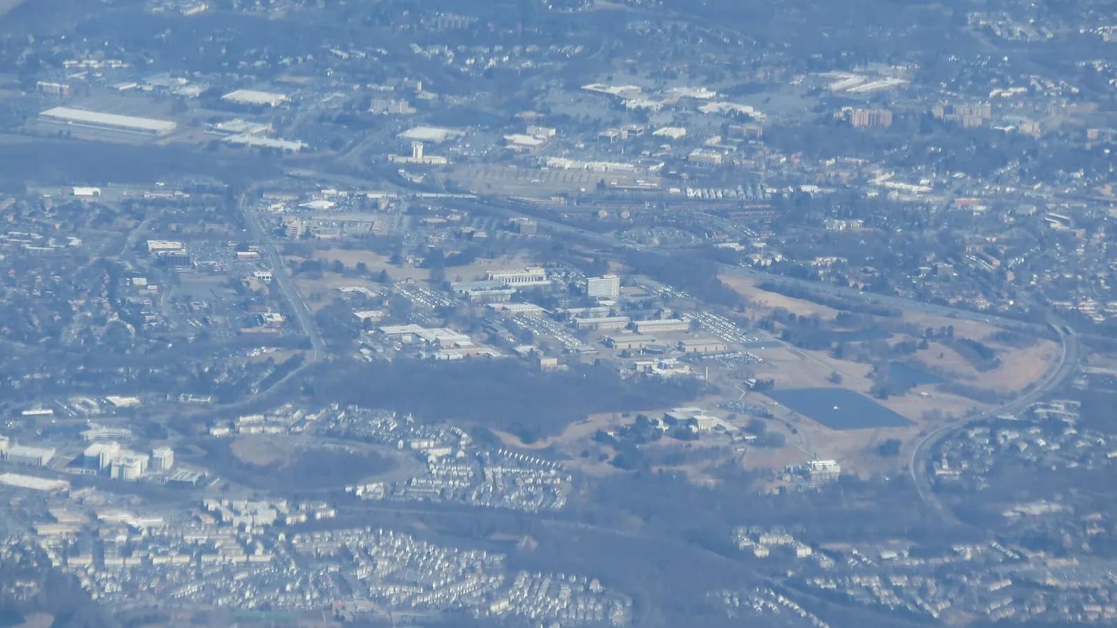An aerial view of the National Institute of Standards and Technology campus in Gaithersburg, Maryland, photographed on 19 February 2019, a file photograph of the agency that standardised the curves and not of Anthropic's research