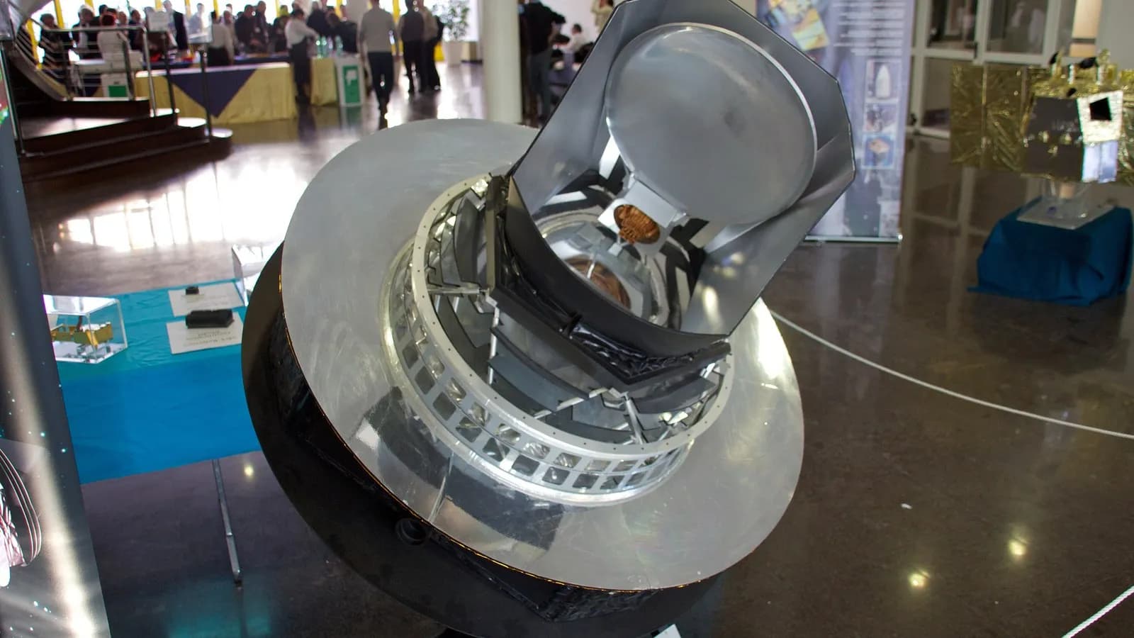 A scale model of the Planck satellite, the mission whose polarisation maps the UC San Diego team reanalysed, illustrative of the instrument and not a new photograph