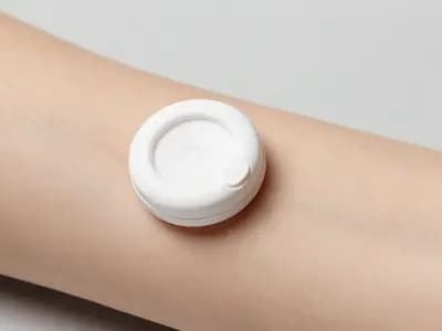 A continuous glucose sensor worn on an upper arm