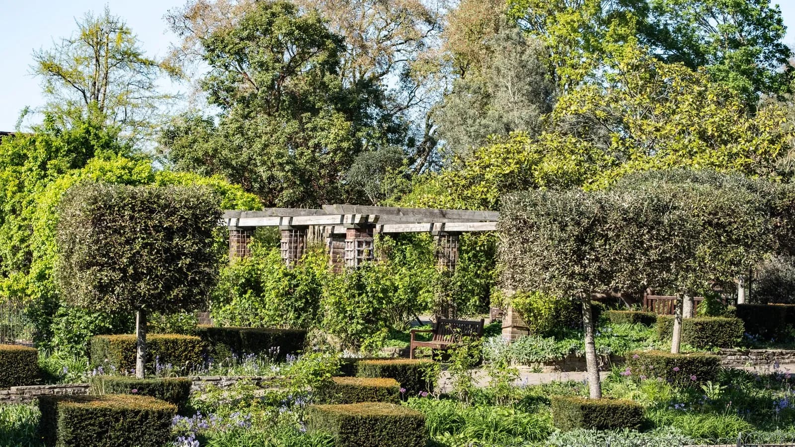 The pergola and formal gardens at Golders Hill Park in London, which borders the site described in this article