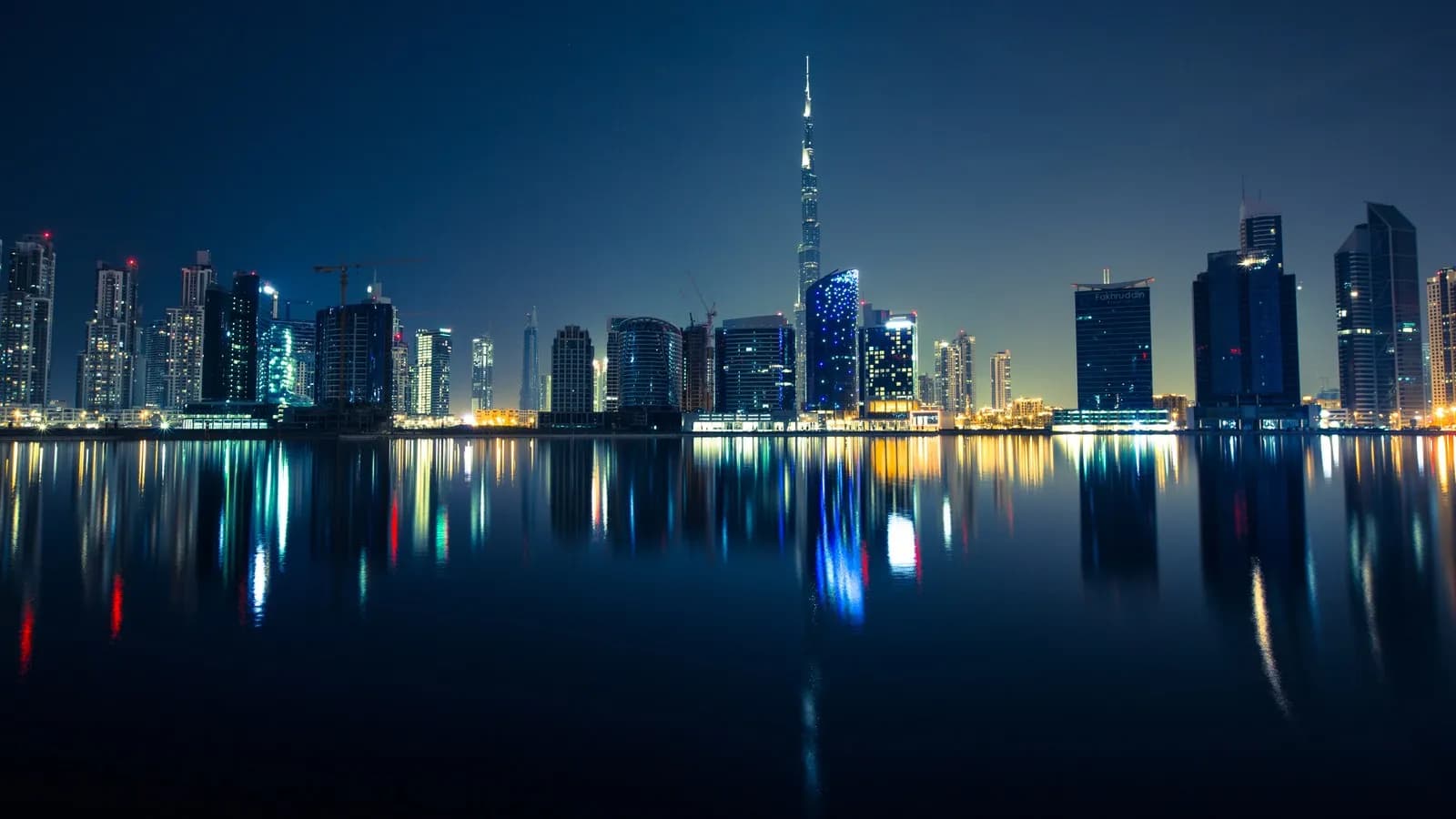 A city skyline in the Gulf