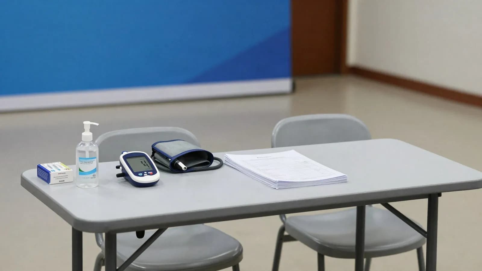 A community blood glucose screening station