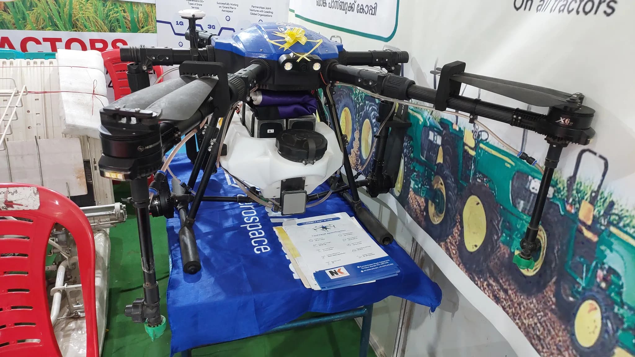 A mapping drone surveying fields and rangeland from low altitude