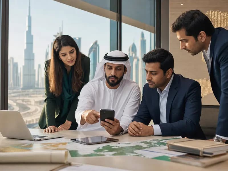Financial technology leaders discussing cross-border digital payments between Dubai and Pakistan