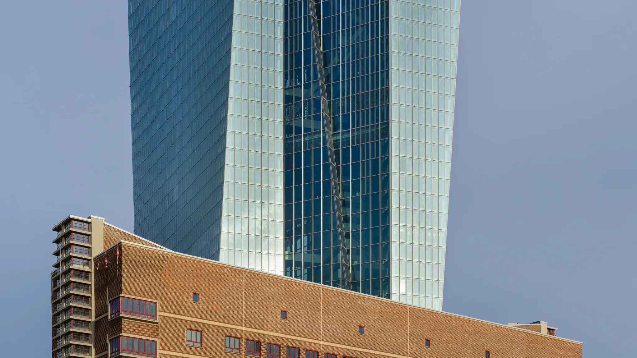 European financial district representing the integration of climate risk into banking