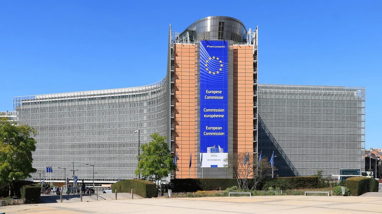 The Berlaymont building in Brussels, seat of the European Commission, which is reviewing the MiCA crypto rules, photographed in September 2019, a file photograph illustrative of the EU institutions and not of ESMA's Paris offices