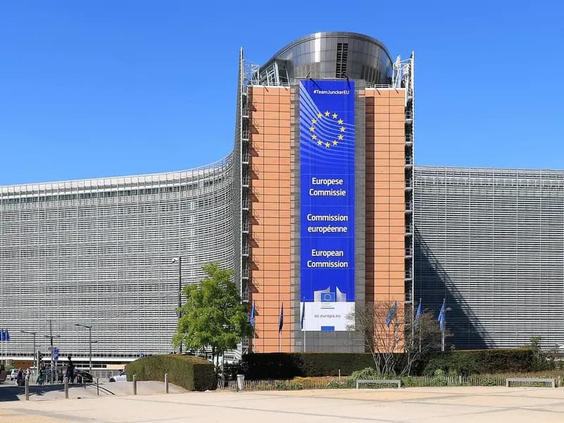 The Berlaymont building in Brussels, seat of the European Commission, which is reviewing the MiCA crypto rules, photographed in September 2019, a file photograph illustrative of the EU institutions and not of ESMA's Paris offices
