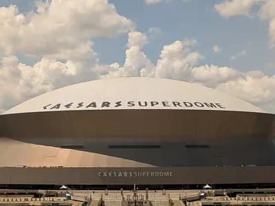 The exterior of Caesars Superdome in New Orleans, photographed on 10 September 2025, a file photograph and not from Monday's game