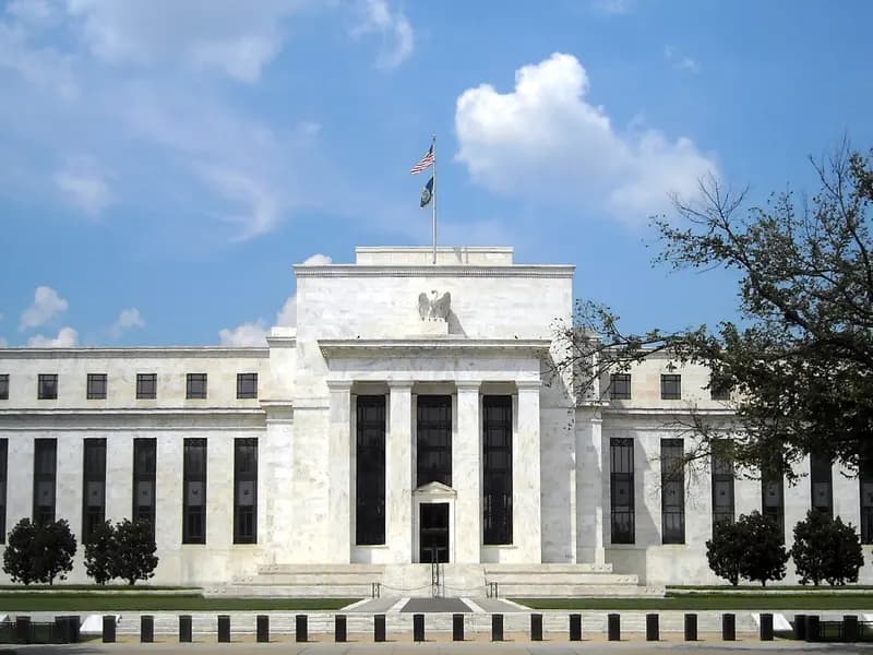 The Marriner S. Eccles Federal Reserve Board building in Washington, DC, which issued the stablecoin rulemaking proposal, photographed in August 2008