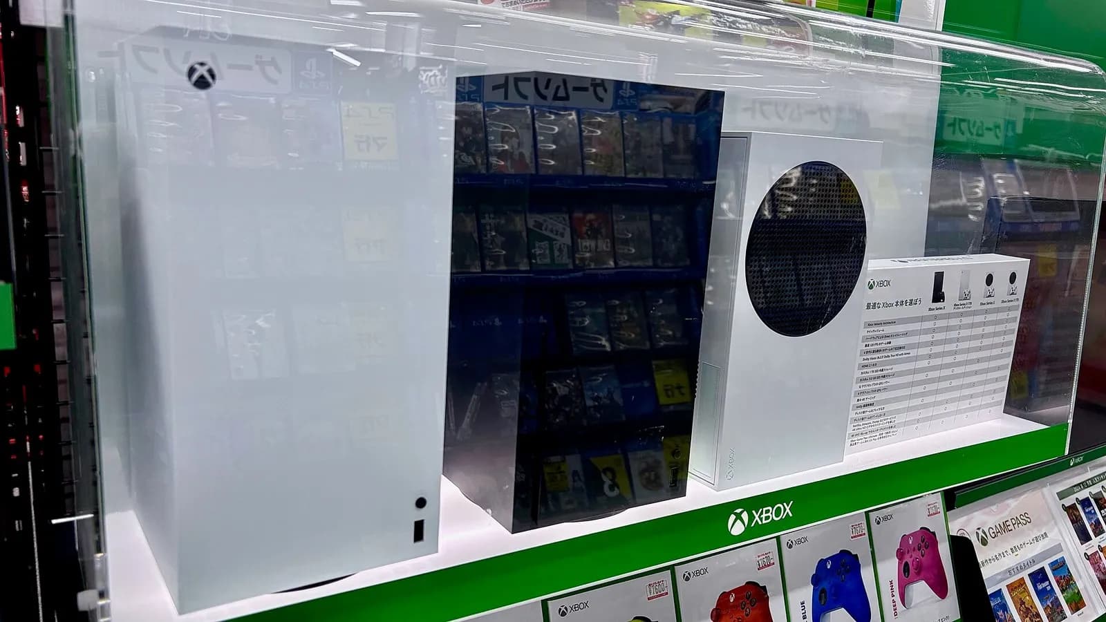 Xbox Series X and Xbox Series S consoles on display in a shop in Nagoya, Japan, photographed on 18 January 2025, a file photograph illustrative of the platform and not a scene from the game