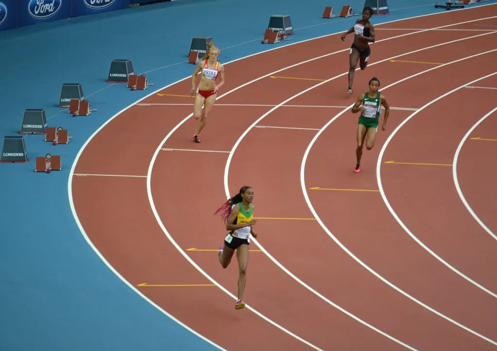 A brightly lit sports venue in Glasgow prepared for a major international competition