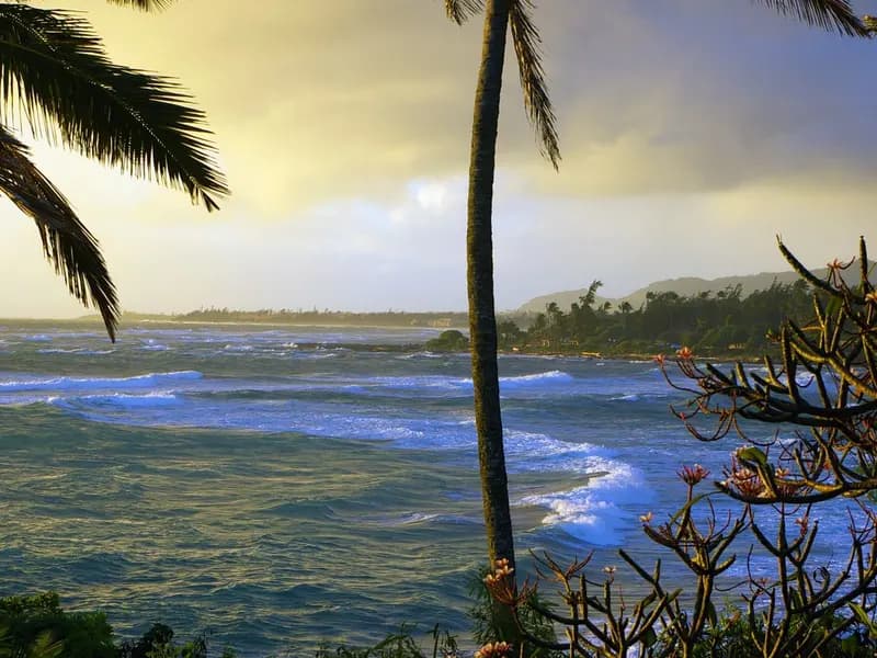The coastline at Wailua on Kauai, illustrative of the island where the new resort has opened and not the resort's own grounds, photographed in December 2011
