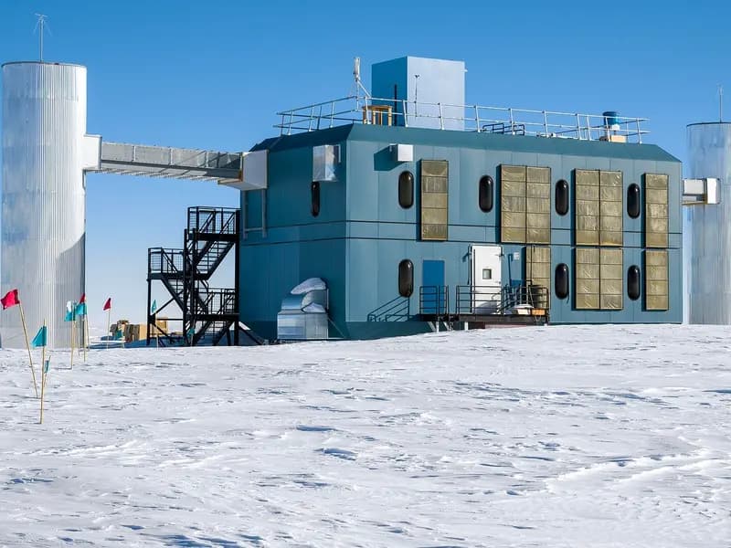 The IceCube Laboratory at the South Pole, the surface building of the IceCube Neutrino Observatory, photographed on 6 January 2023