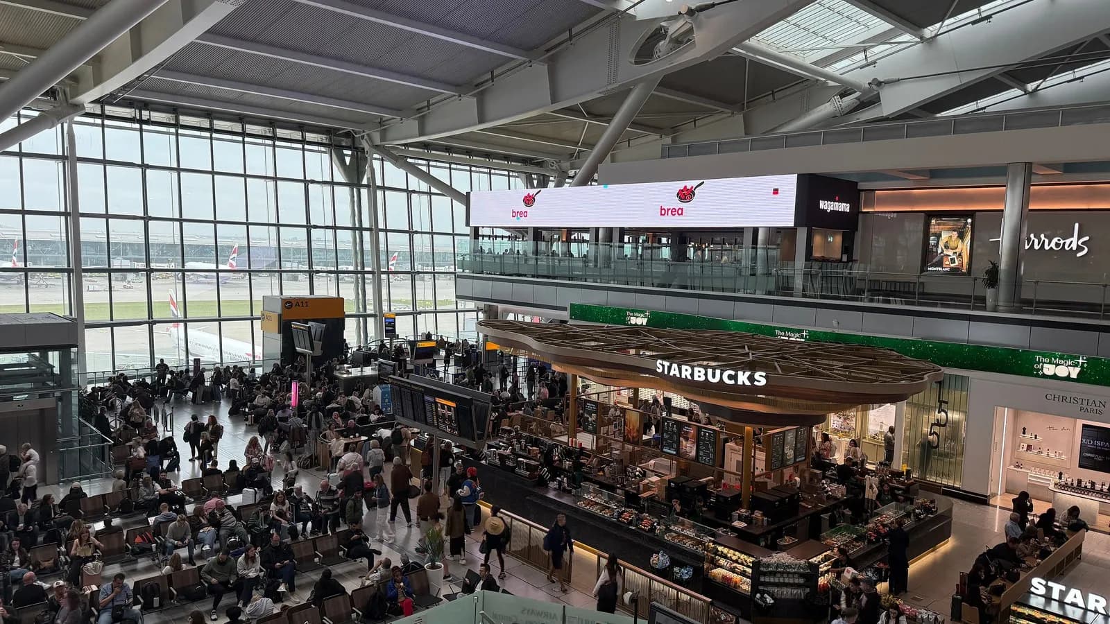 Heathrow Airport's Terminal 5, where the new flagship lounge is being built, photographed ahead of the announced redevelopment