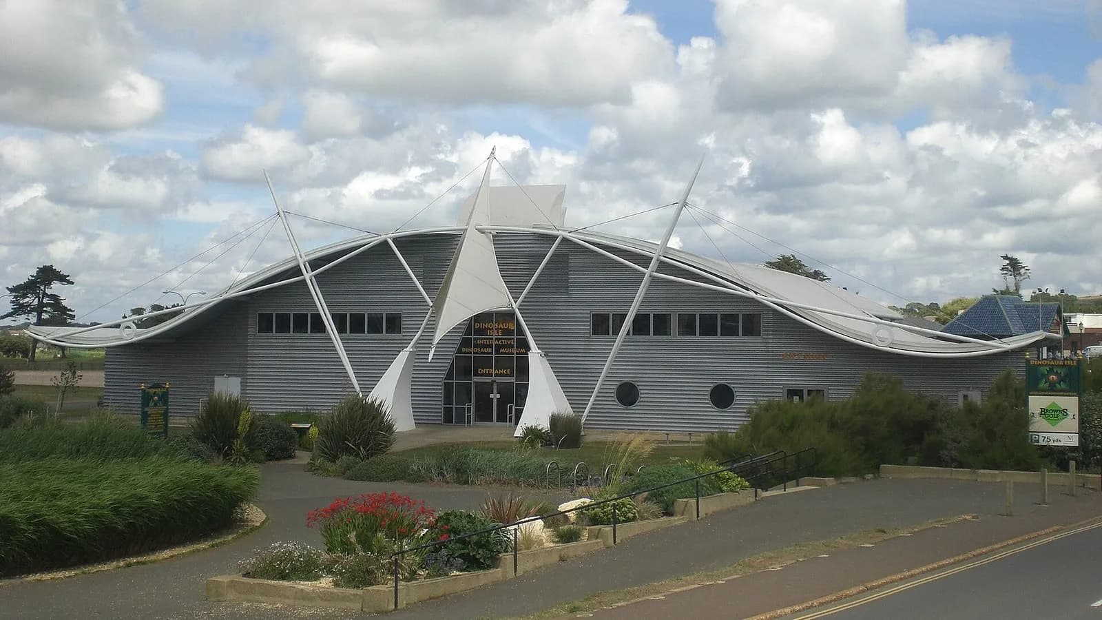 The curved roof of Dinosaur Isle, the dinosaur museum at Sandown on the Isle of Wight, photographed in July 2008, a file photograph illustrative of the island's fossil heritage and not of the museum drawer or the new species
