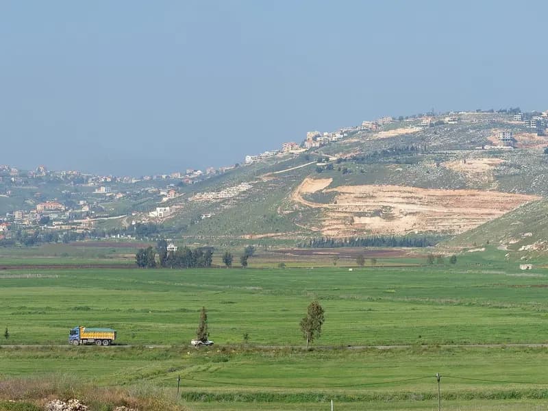 The hills around Khiam in Nabatieh governorate, southern Lebanon, the district in which Kfar Rumman lies, photographed in 2013