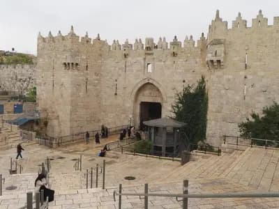 Damascus Gate, the entrance to Jerusalem's Old City named in this report, photographed in November 2022