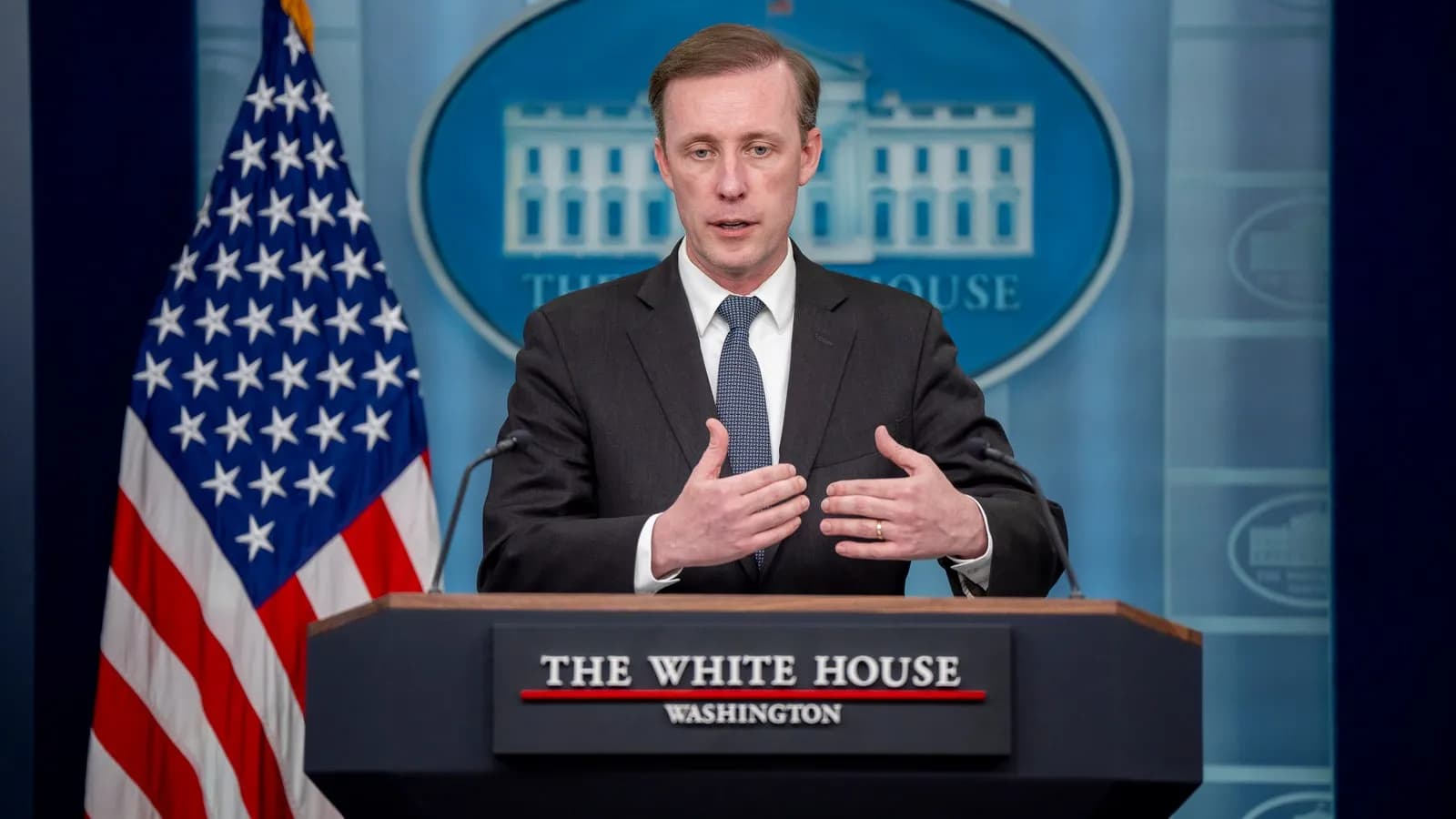 The James S. Brady Press Briefing Room at the White House, illustrative of the press access at the centre of the ruling and not a photograph of this dispute, taken in May 2024