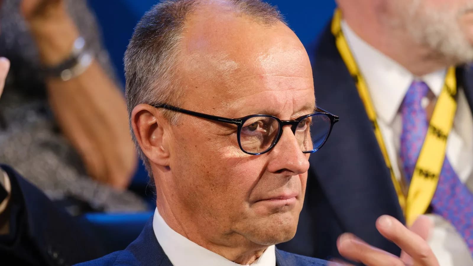 Friedrich Merz in the Coronation Hall of Aachen town hall at the Charlemagne Prize ceremony on 14 May 2026