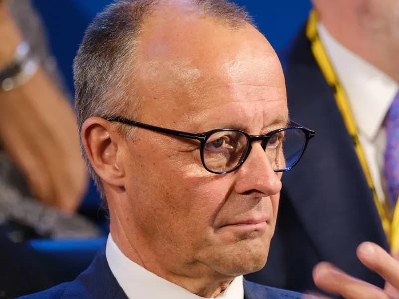 Friedrich Merz in the Coronation Hall of Aachen town hall at the Charlemagne Prize ceremony on 14 May 2026