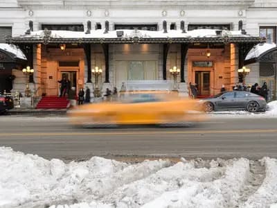The Plaza Hotel on Fifth Avenue at Central Park South in New York, where Tommy Hilfiger showed his spring 2027 collection