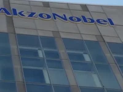 AkzoNobel's headquarters building in Amsterdam, photographed in May 2019