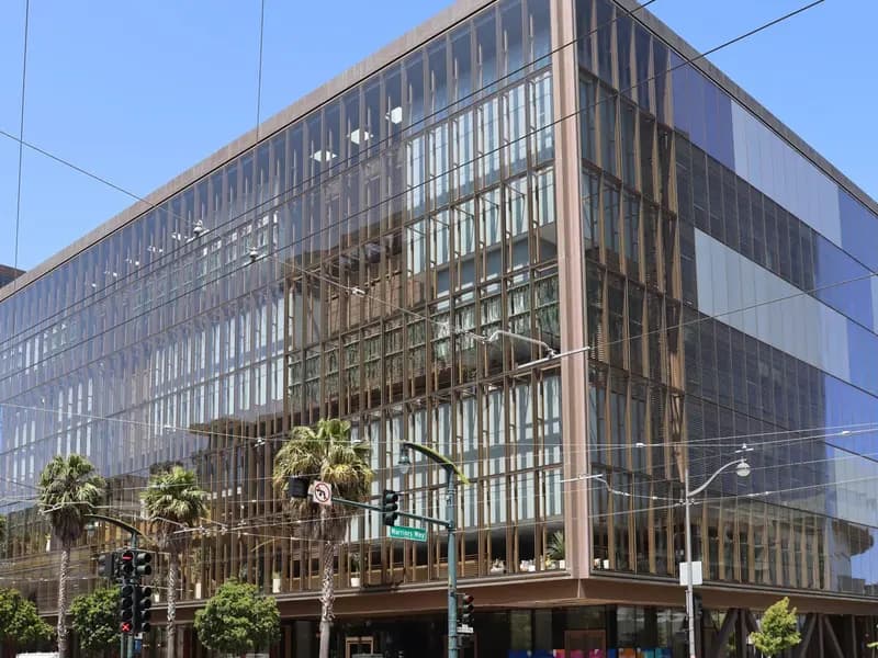 1515 Third Street in San Francisco's Mission Bay, OpenAI's headquarters building, photographed in June 2025; a file photo, not an image of the Dots product