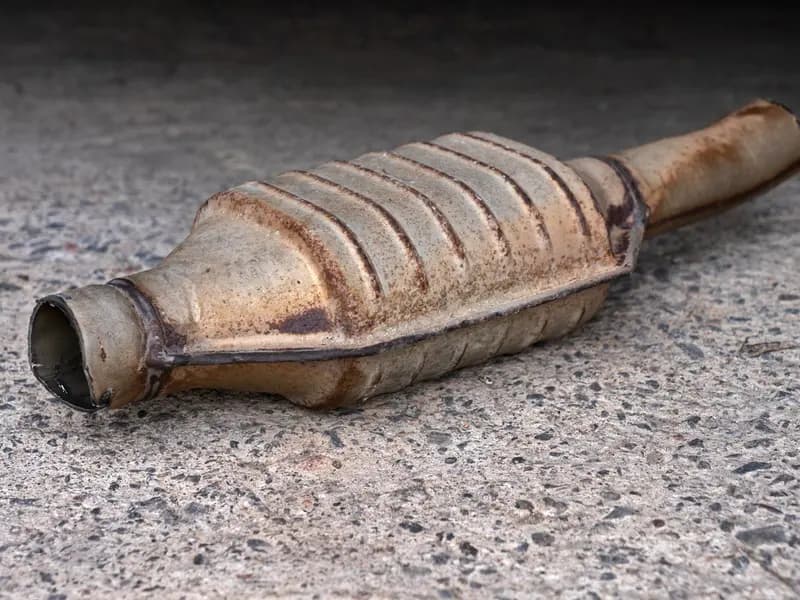 A catalytic converter, the largest single use of platinum group metals