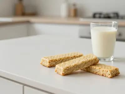 Packaged protein snacks arranged on a table