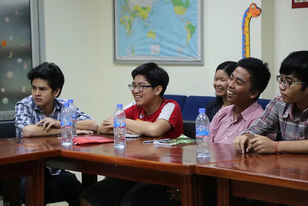 University students preparing for international study