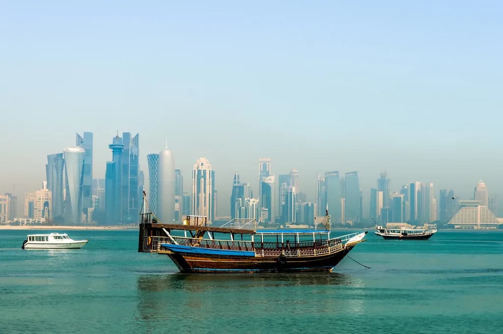 Doha's waterfront skyline during an evening suited to summer sightseeing